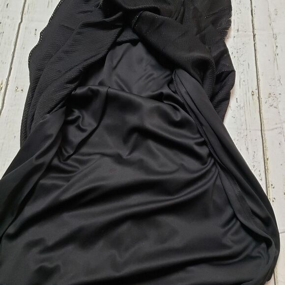 Long shimmery silver black party / new years dress - Picture 7 of 15